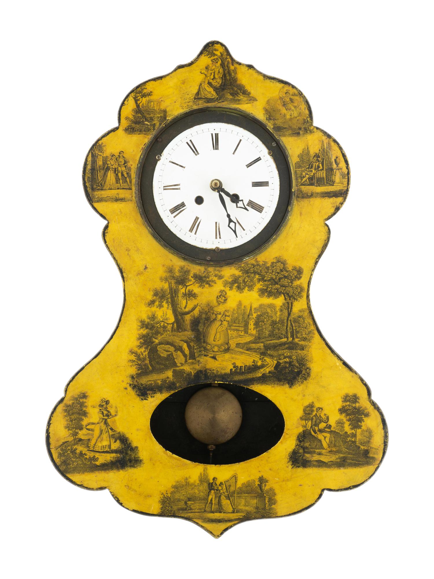 A Group of Yellow Tole Decorative Articles