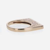 A 14K Rose Gold and Diamond Ring