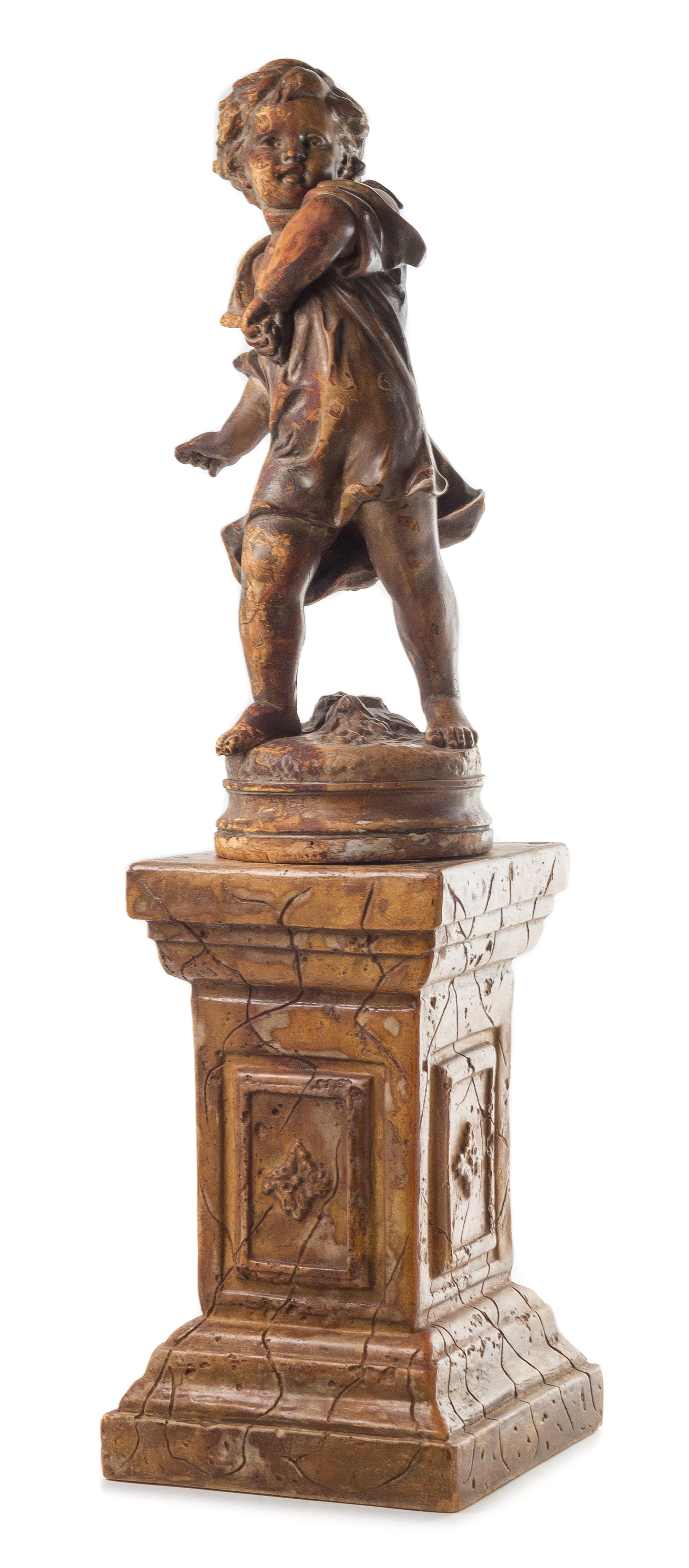 A Composition Neoclassical Style Figure Height overall 43 1/2 inches. — 20TH CENTURY