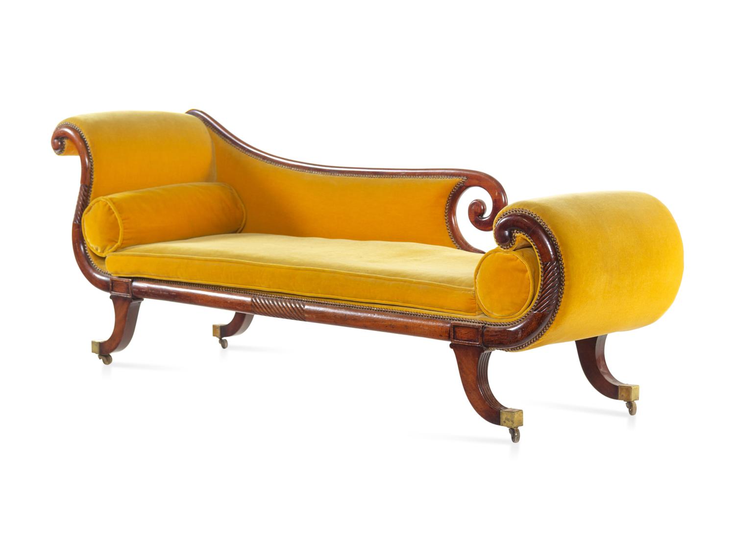 A Regency Mahogany Recamier