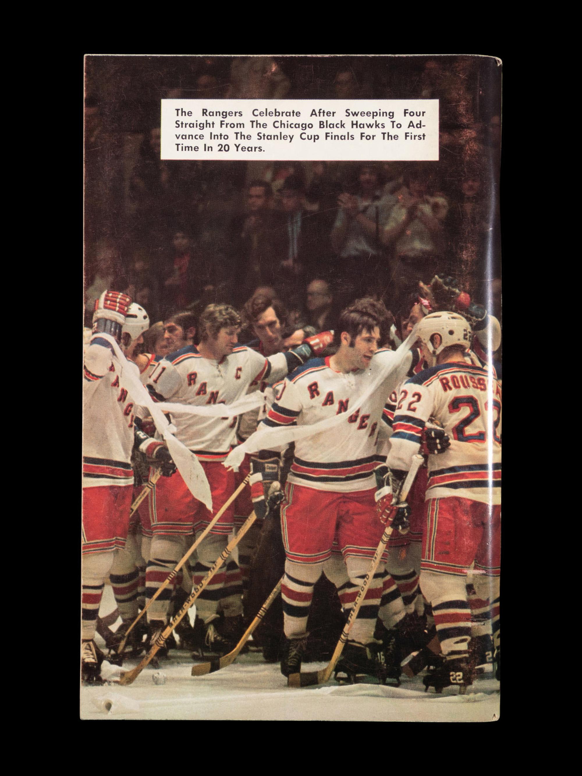 A Group of 16 1960s - 1980s New York Rangers Blue Book Media Guides,