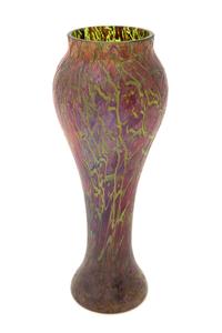 An Austrian Iridescent Glass Vase Height 12 inches.