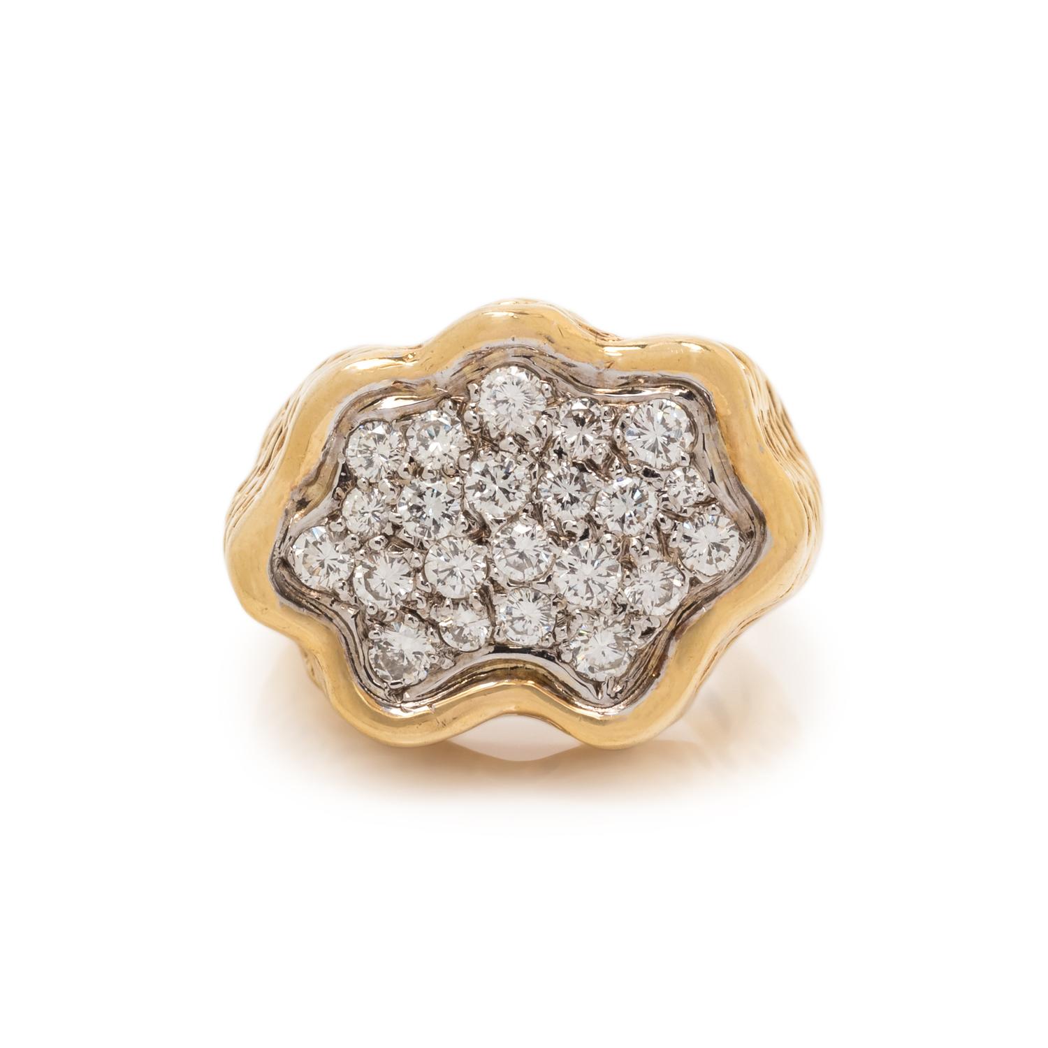 BICOLOR GOLD AND DIAMOND RING