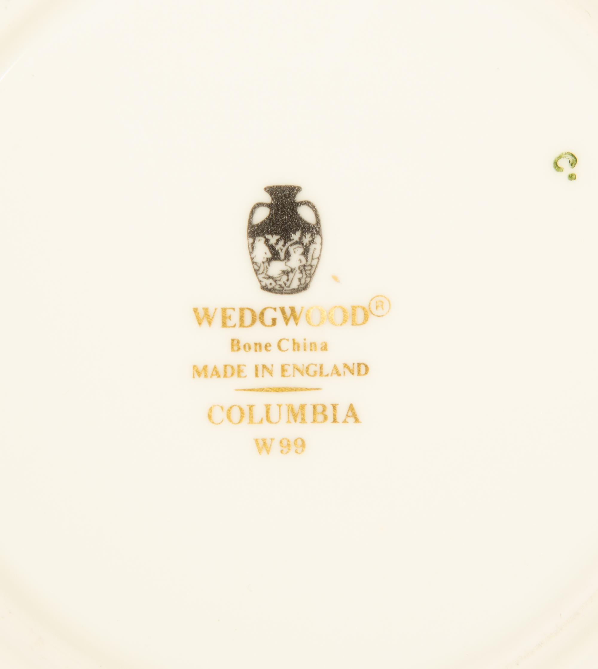 A Wedgwood Columbia Porcelain Dinner Service