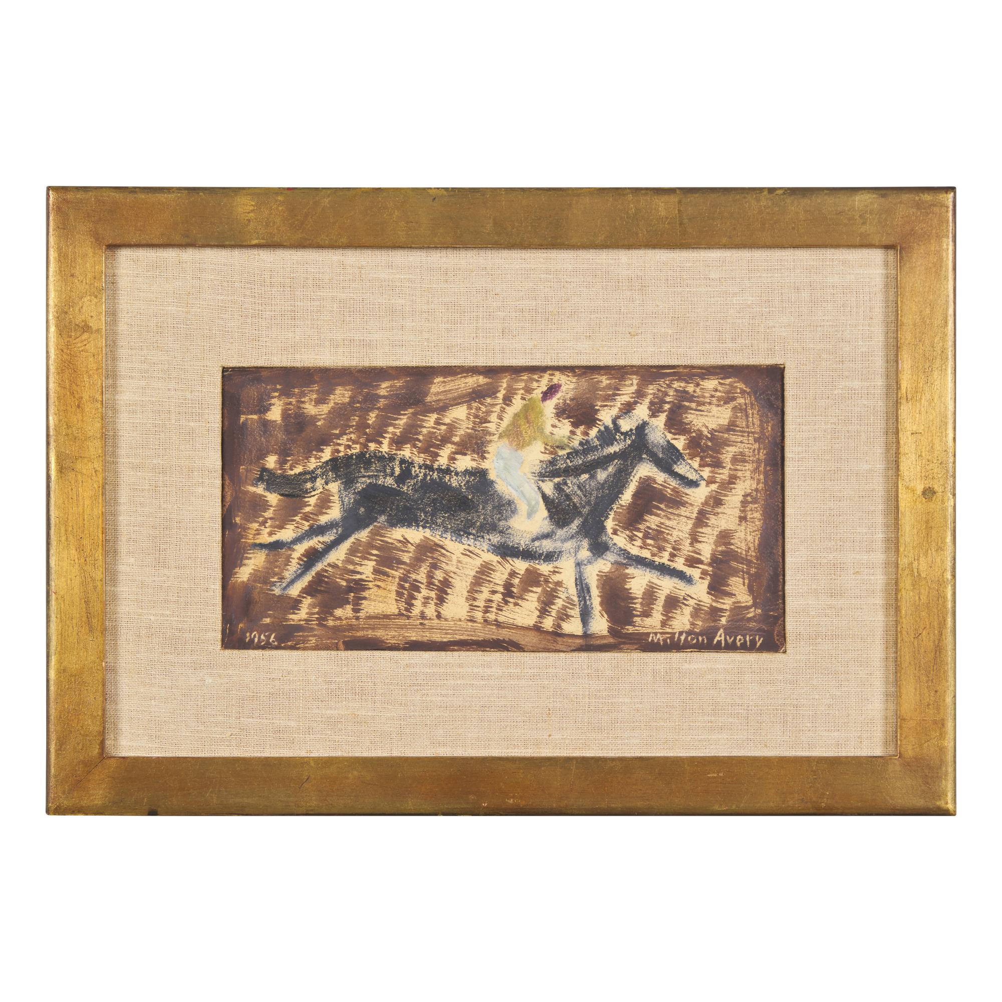 Milton Avery (American, 1885-1965) — Untitled (Black Horse) , 1956