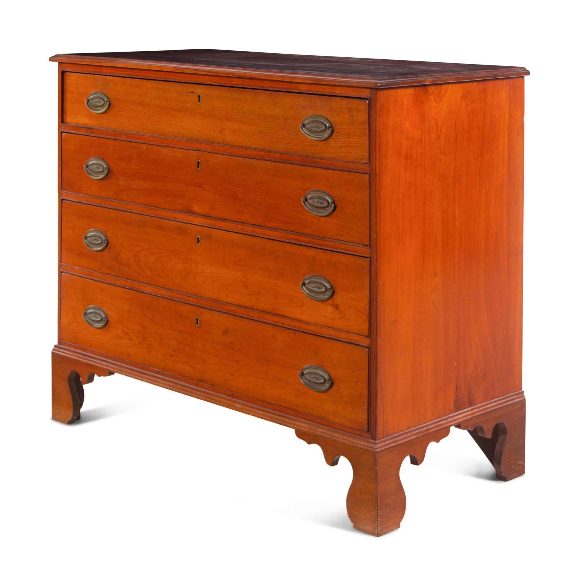 A Chippendale Cherrywood Chest of Drawers