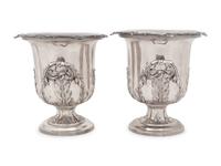 A Pair of Silver-Plate Wine Coolers