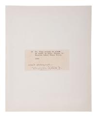 [KING, Martin Luther, Jr. (1929-1968)]. SLEET, Moneta, Jr. (1926-1996), photographer. Dr. King asleep on plane en route to Oslo, Norway to Receive Nobel Peace Prize, 1964 . Printed later.