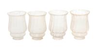A Set of Four Etched Glass Verre de Soie Shades Height 5 1/2 inches. — LIKELY STEUBEN
