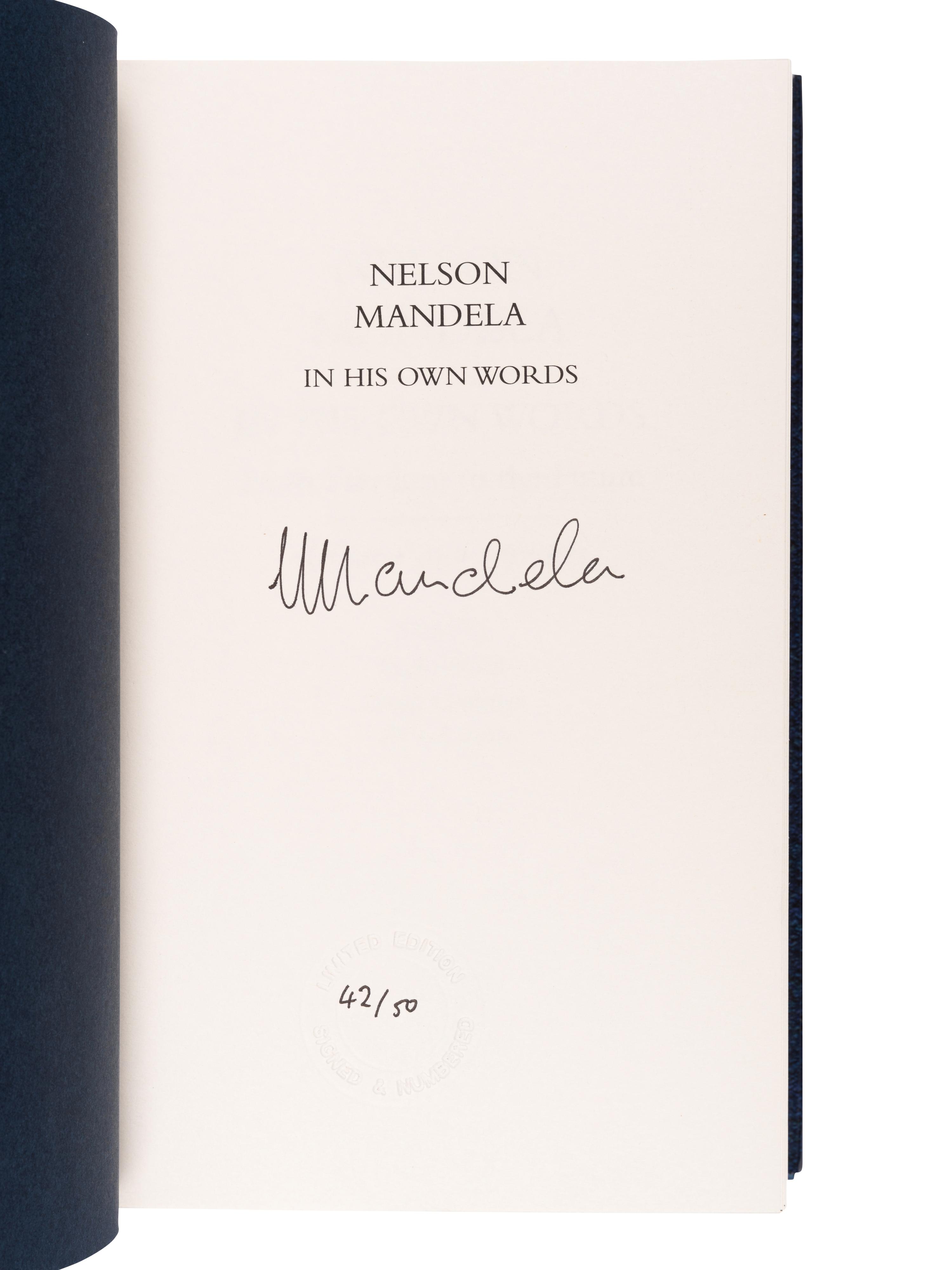 MANDELA, Nelson (1918-2013). In His Own Words. London: Little, Brown, 2003.