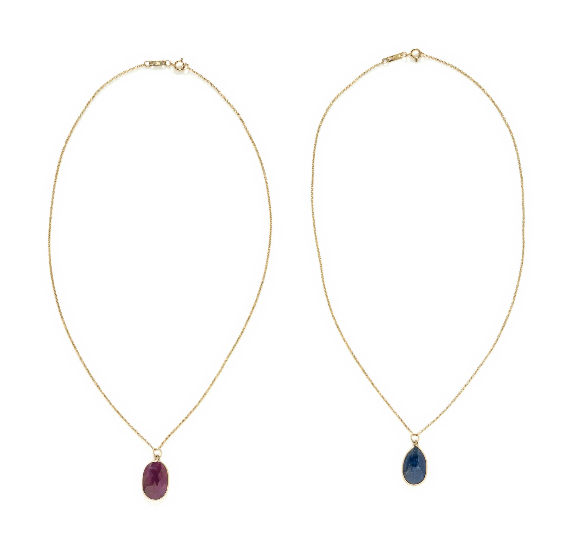 COLLECTION OF GEMSTONE NECKLACES