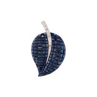 SAPPHIRE AND DIAMOND PENDANT/BROOCH