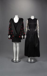 Two Geoffrey Beene Dresses with Chenille Detail, Fall 1989
