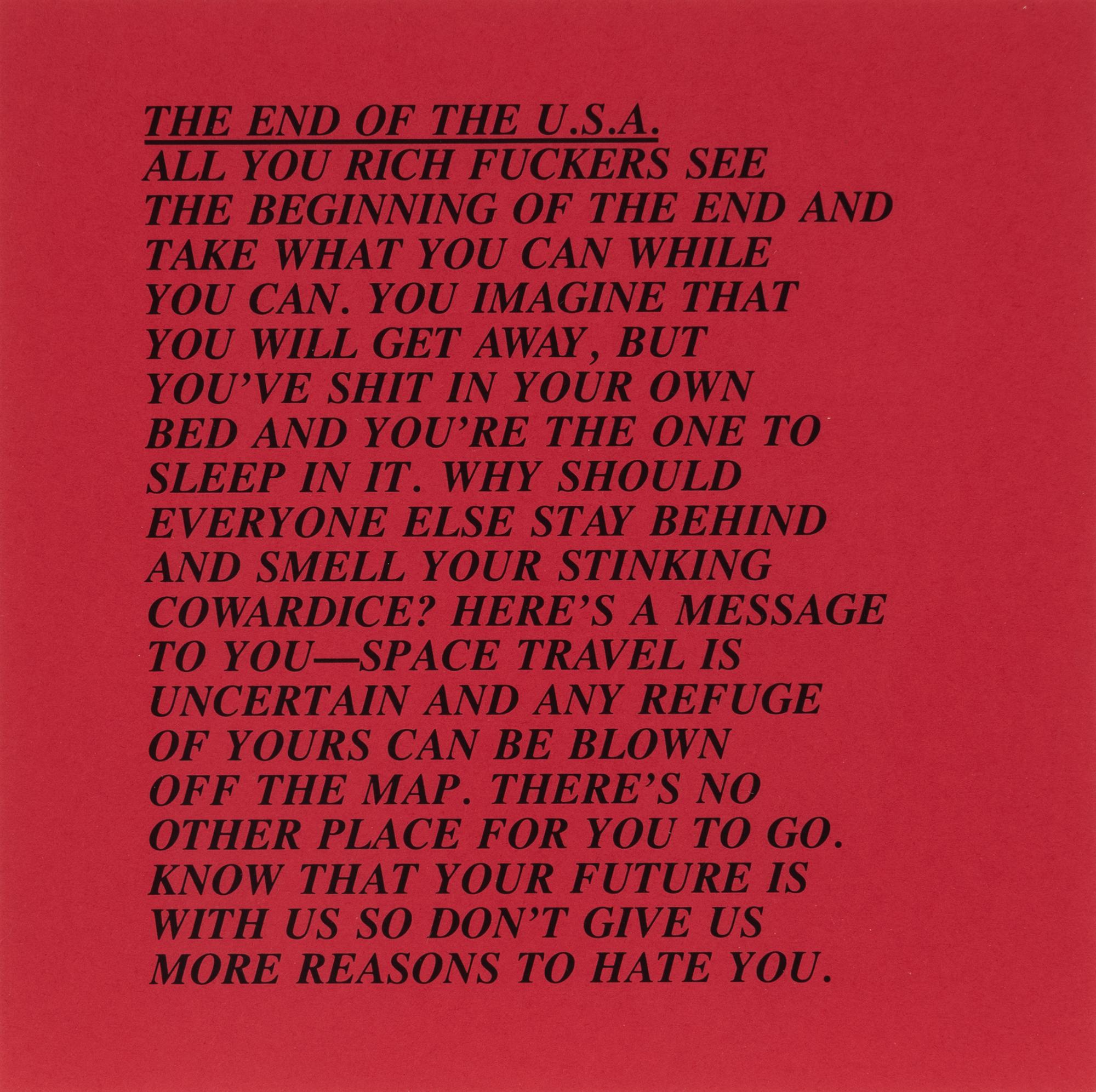 Jenny Holzer (American, b. 1950) — Inflammatory Essays (set of twelve), 1979-82