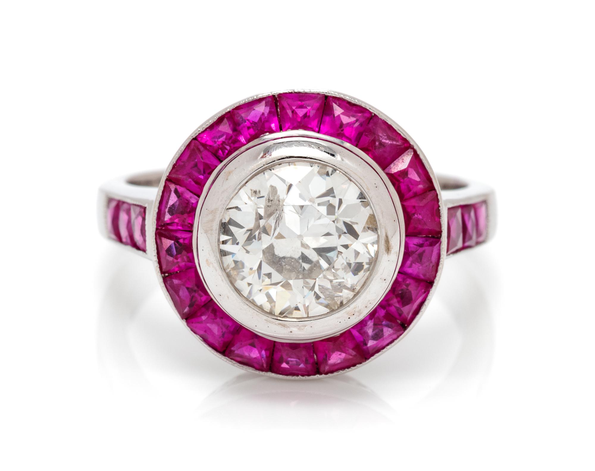 A White Gold, Diamond and Pink Sapphire Ring, 4.00 dwts.