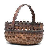A Nantucket 'Double Lollipop' Woven Basket