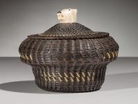 Baleen Basket, with Polar Bear Finial