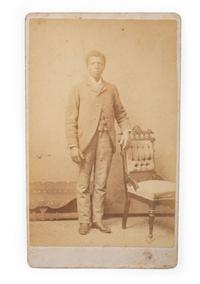 [CIVIL WAR]. A group of photographs of African American subjects, likely family members, highlighted by a sixth plate tintype of a soldier.