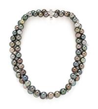 MIKIMOTO, DOUBLE STRAND CULTURED PEARL CHOKER WITH PEARL DROP
