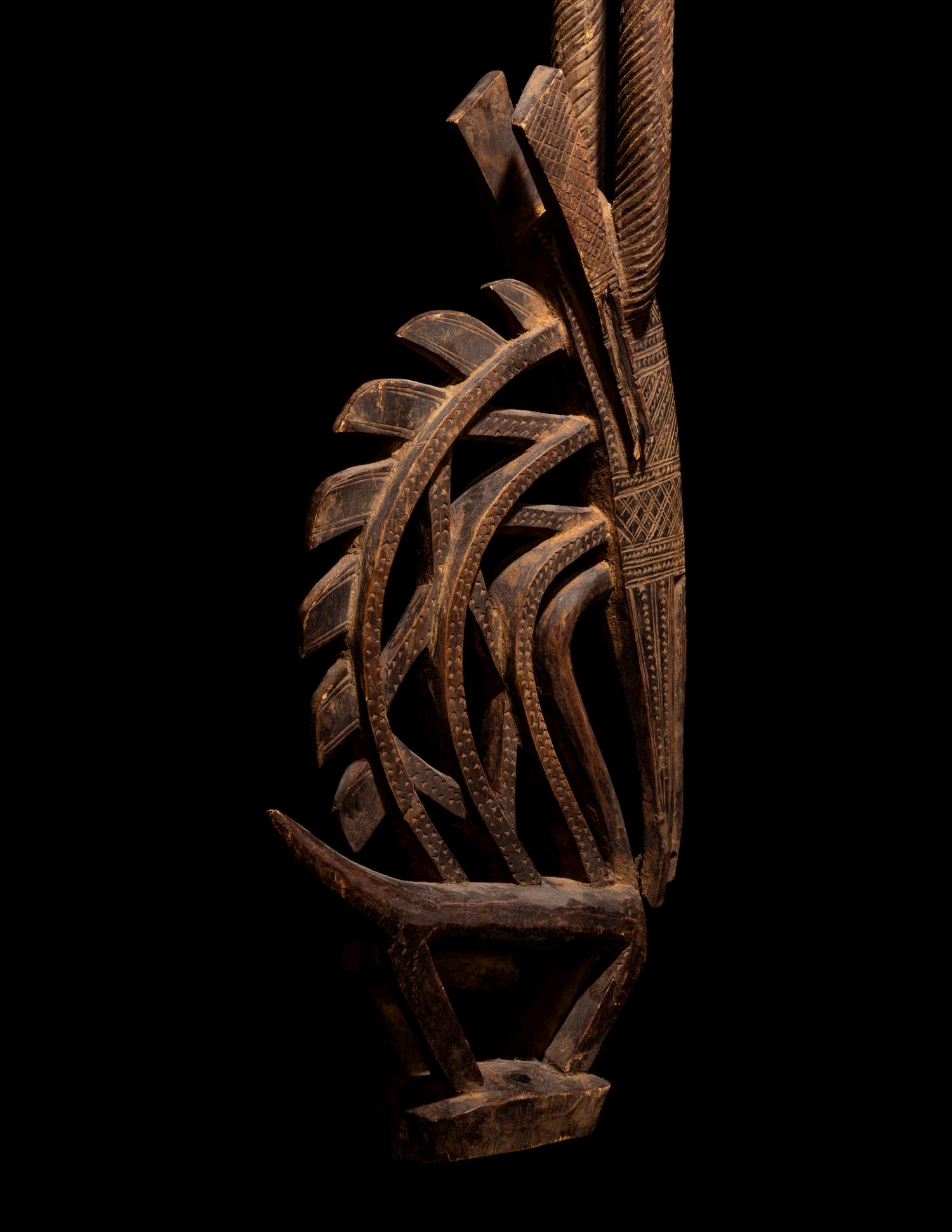 A Bamana Wood Antelope (Chiwara)