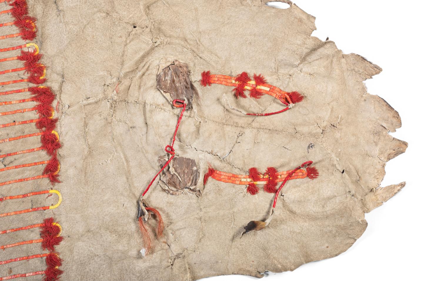 Plains Quilled Buffalo Hide Robe