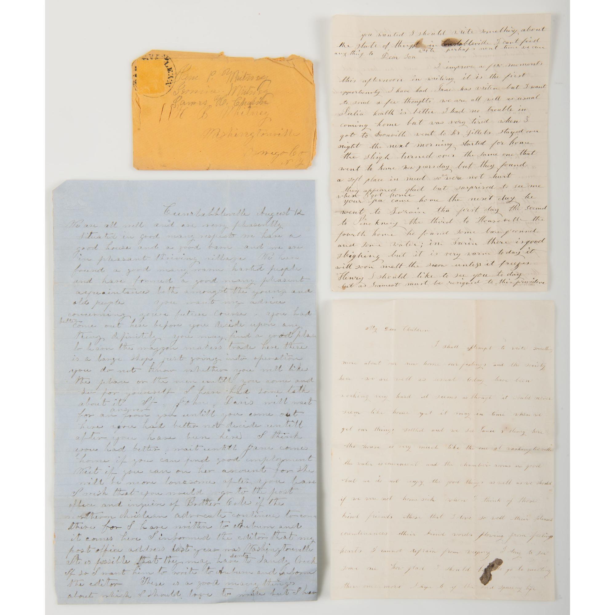 Family Letter Archive of Henry B. Whitney, 110th New York Volunteer Infantry
