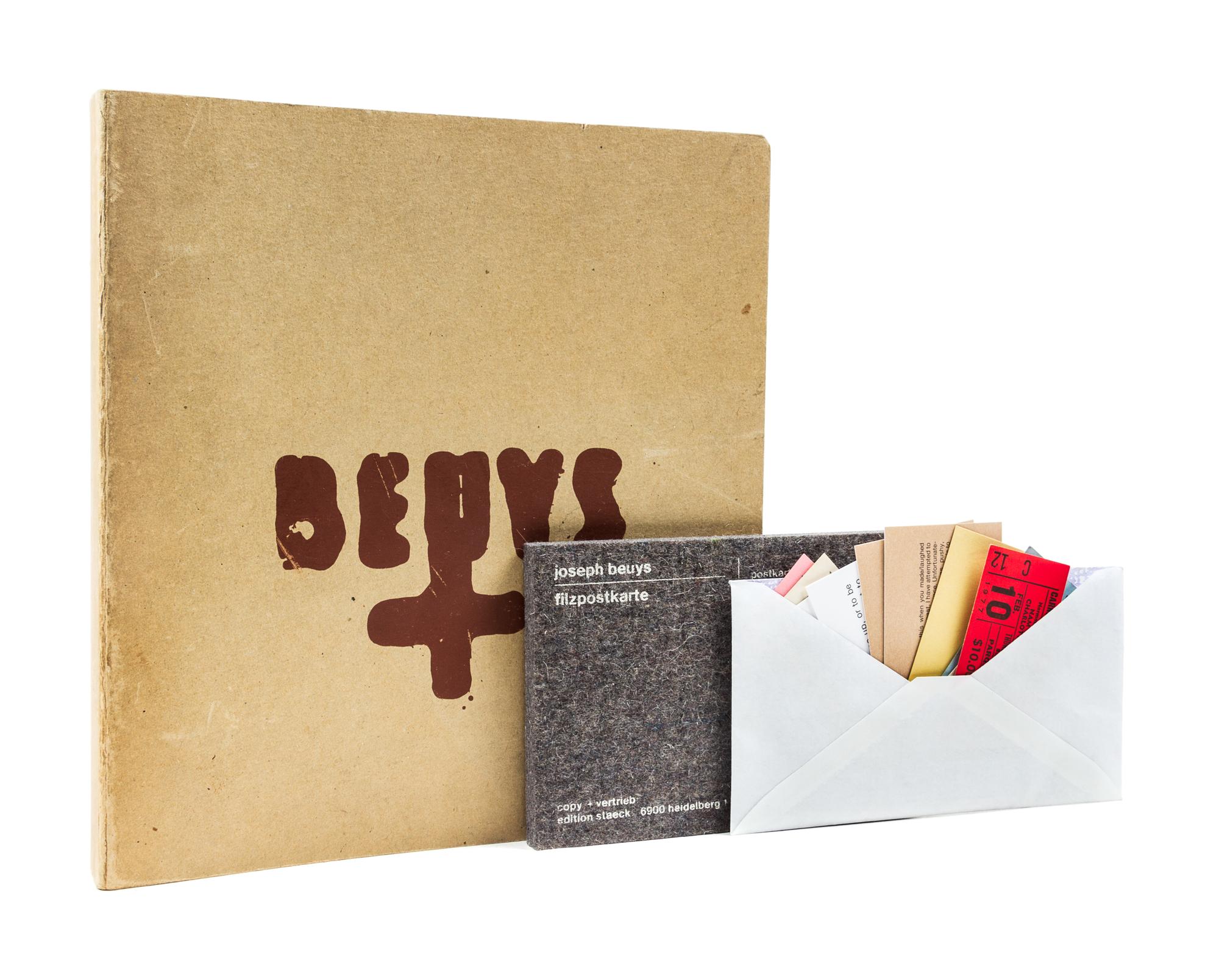 BEUYS, JOSEPH. Multiples + Grafik. Munich, 1971. Limited. With a felt postcard.