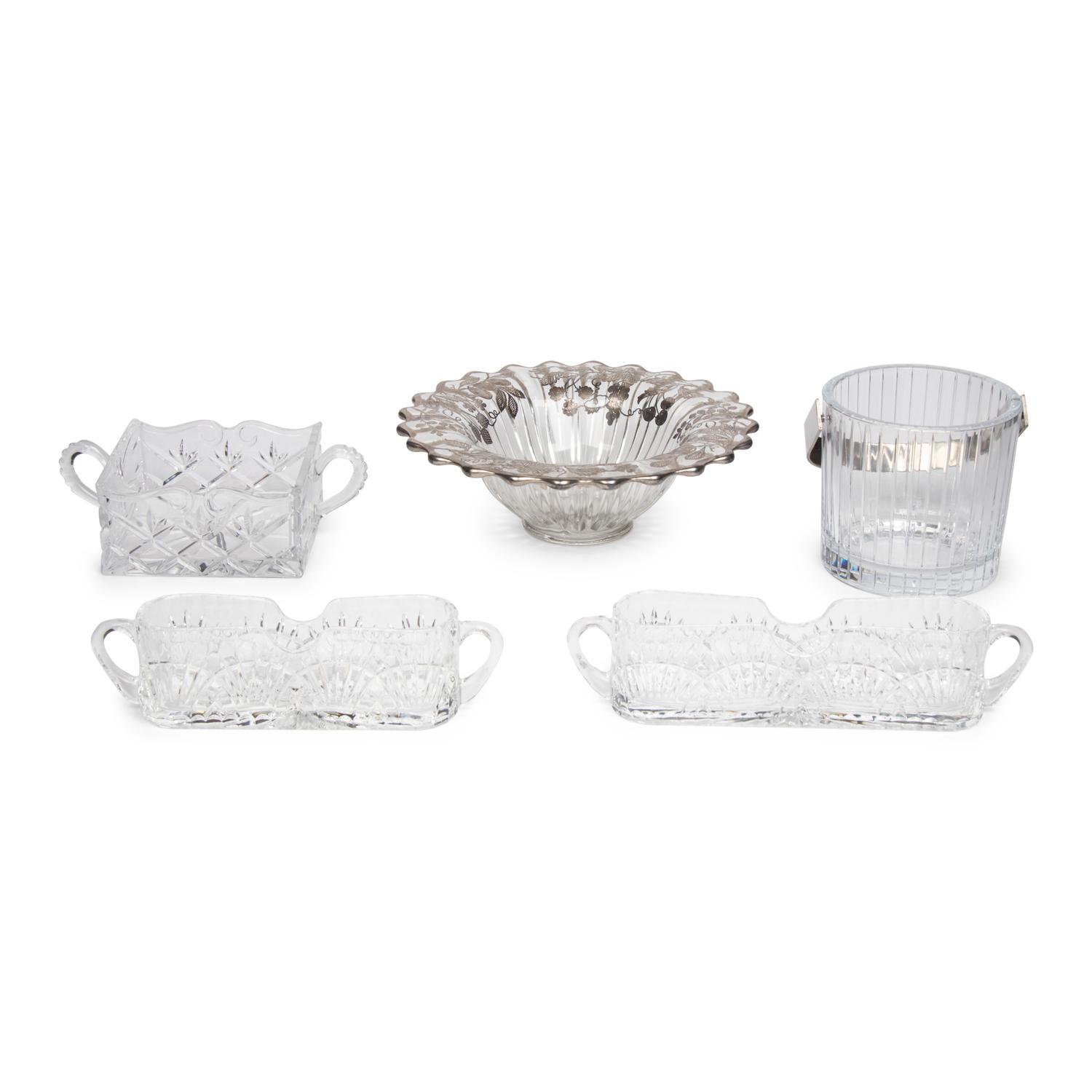 A Group of Five Cut-Glass Table Articles