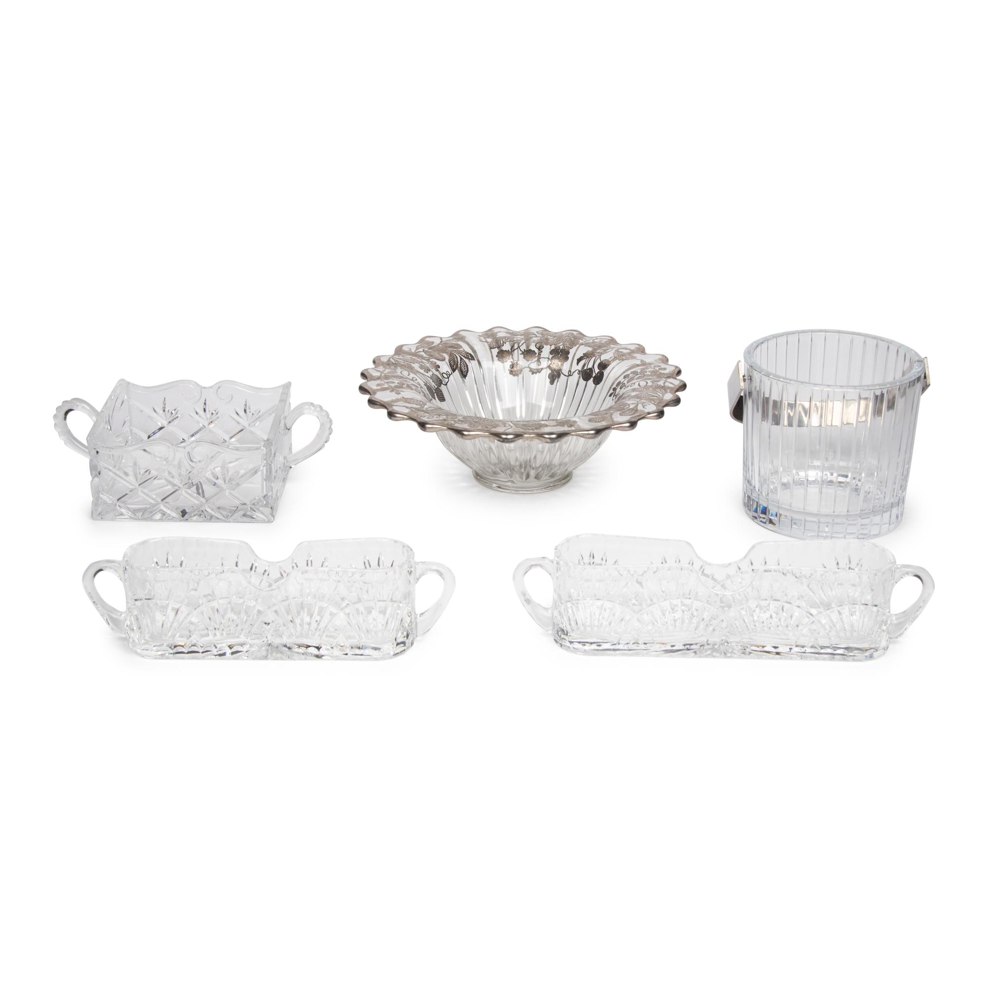 A Group of Five Cut-Glass Table Articles