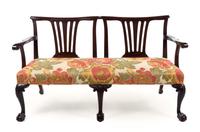 An Irish George III Mahogany Bench Height 33 3/4 x width 60 1/8 x depth 24 1/4 inches. — EARLY 19TH CENTURY