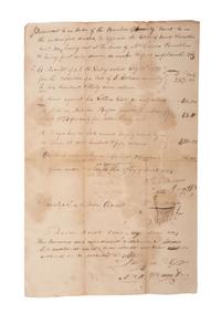 [SLAVERY & ABOLITION]. A group of 9 documents related to the enslavement of individuals in Bourbon County, Kentucky, incl. estate appraisement of a horse breeder who enslaved six people.