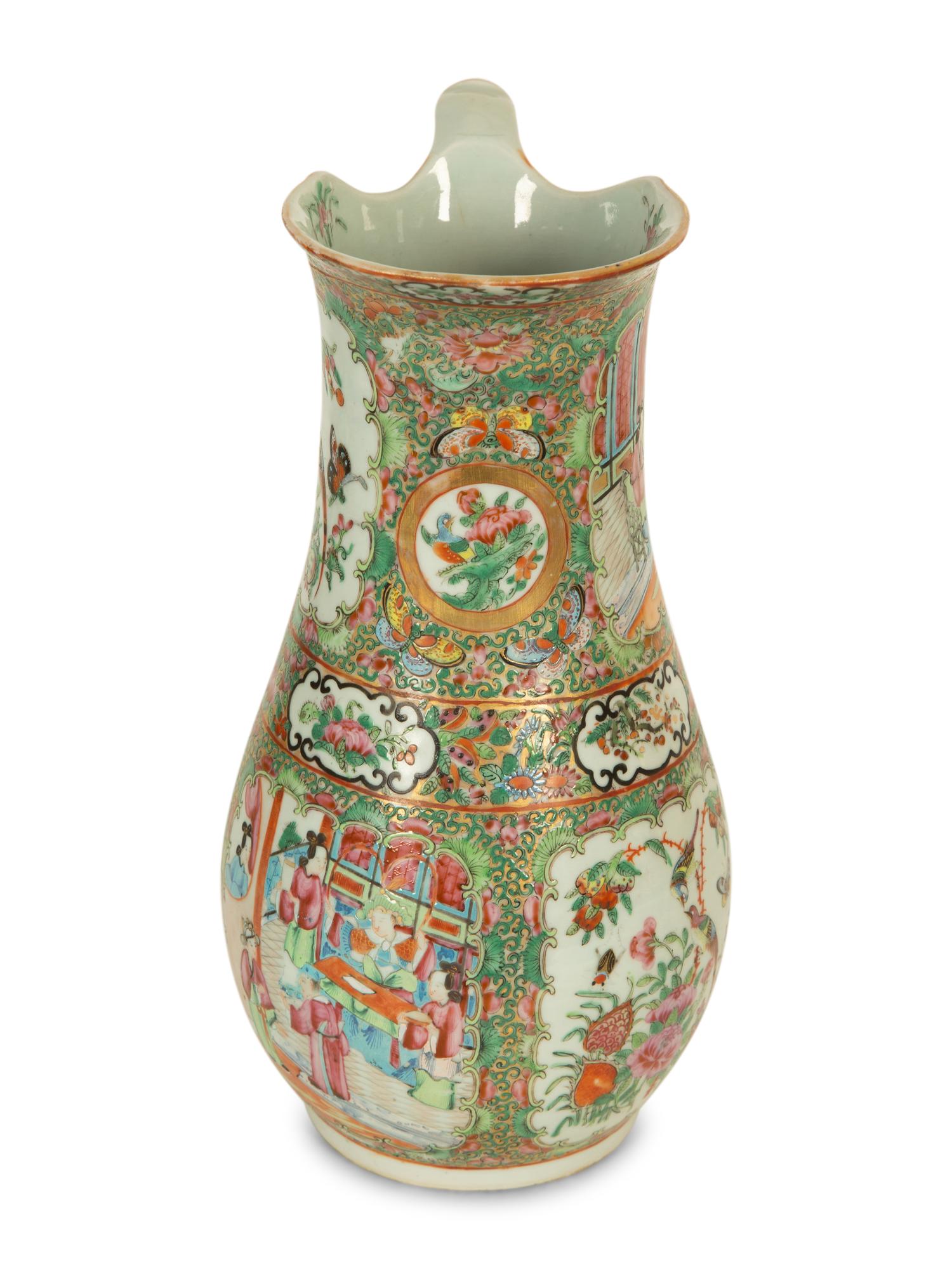 A Chinese Rose Medallion Porcelain Pitcher