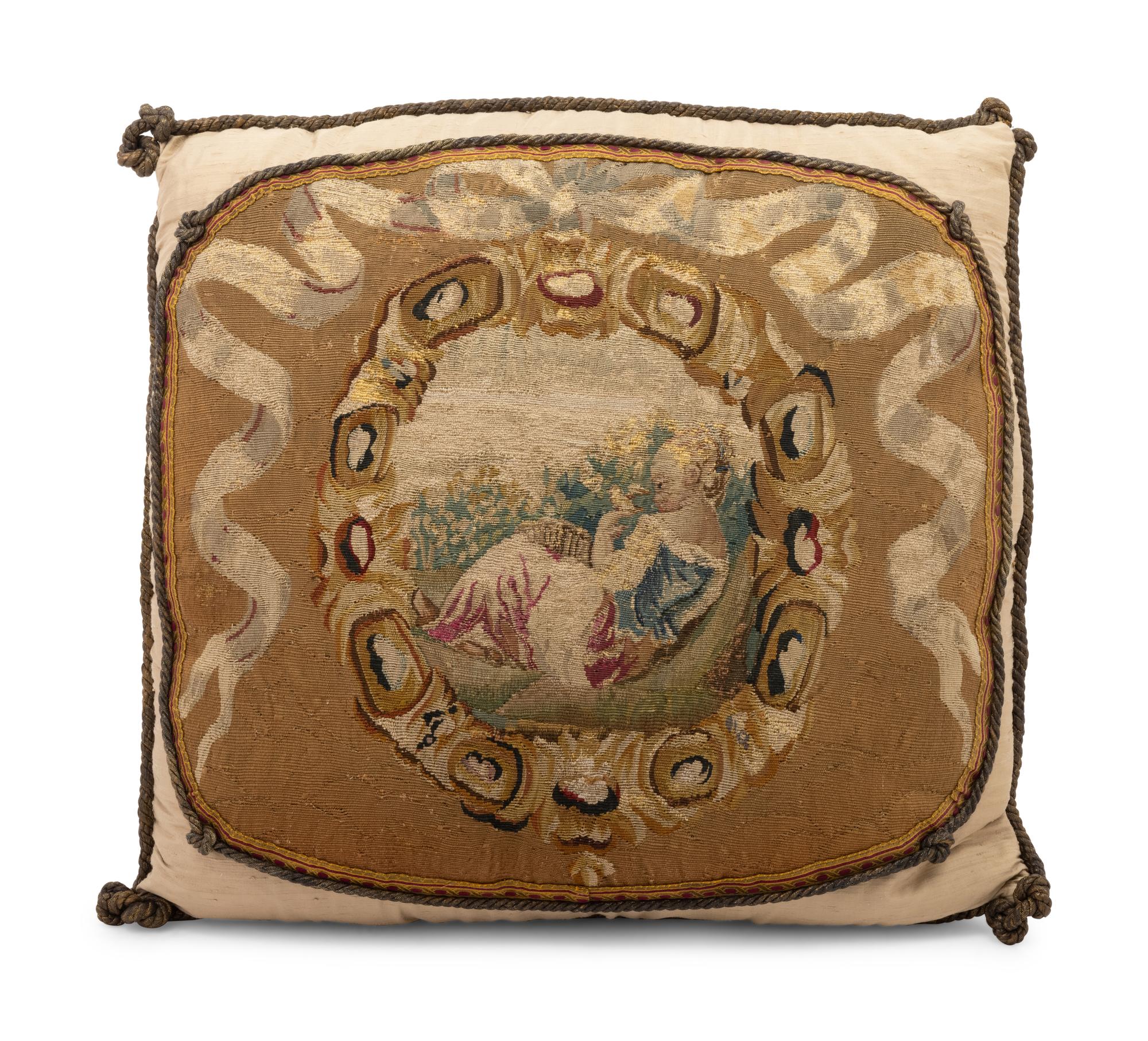 Two French Tapestry Pillows