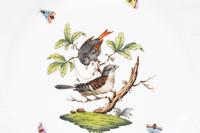 A Set of Five Herend Rothschild Bird Porcelain Dinner Plates