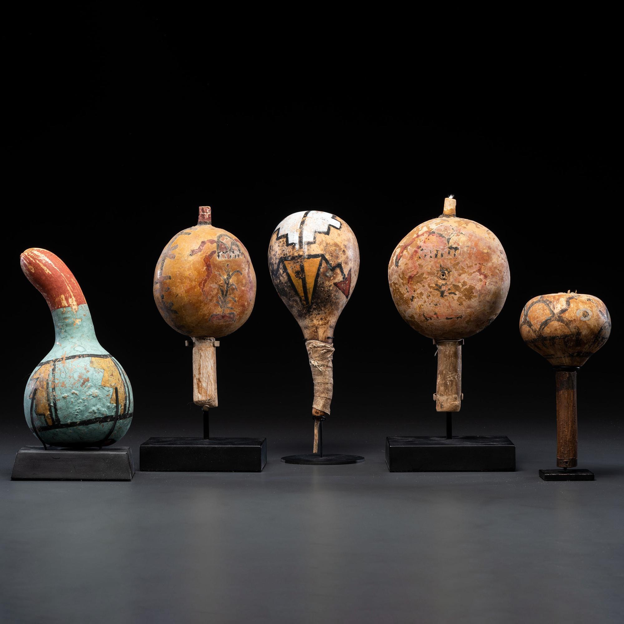 Group of Pueblo Polychrome Rattles, From the Collection of Dick Jemison, Alabama