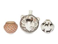 Group of Polychrome Pottery