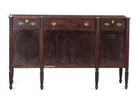 A Late Federal Mahogany Step-Back Sideboard