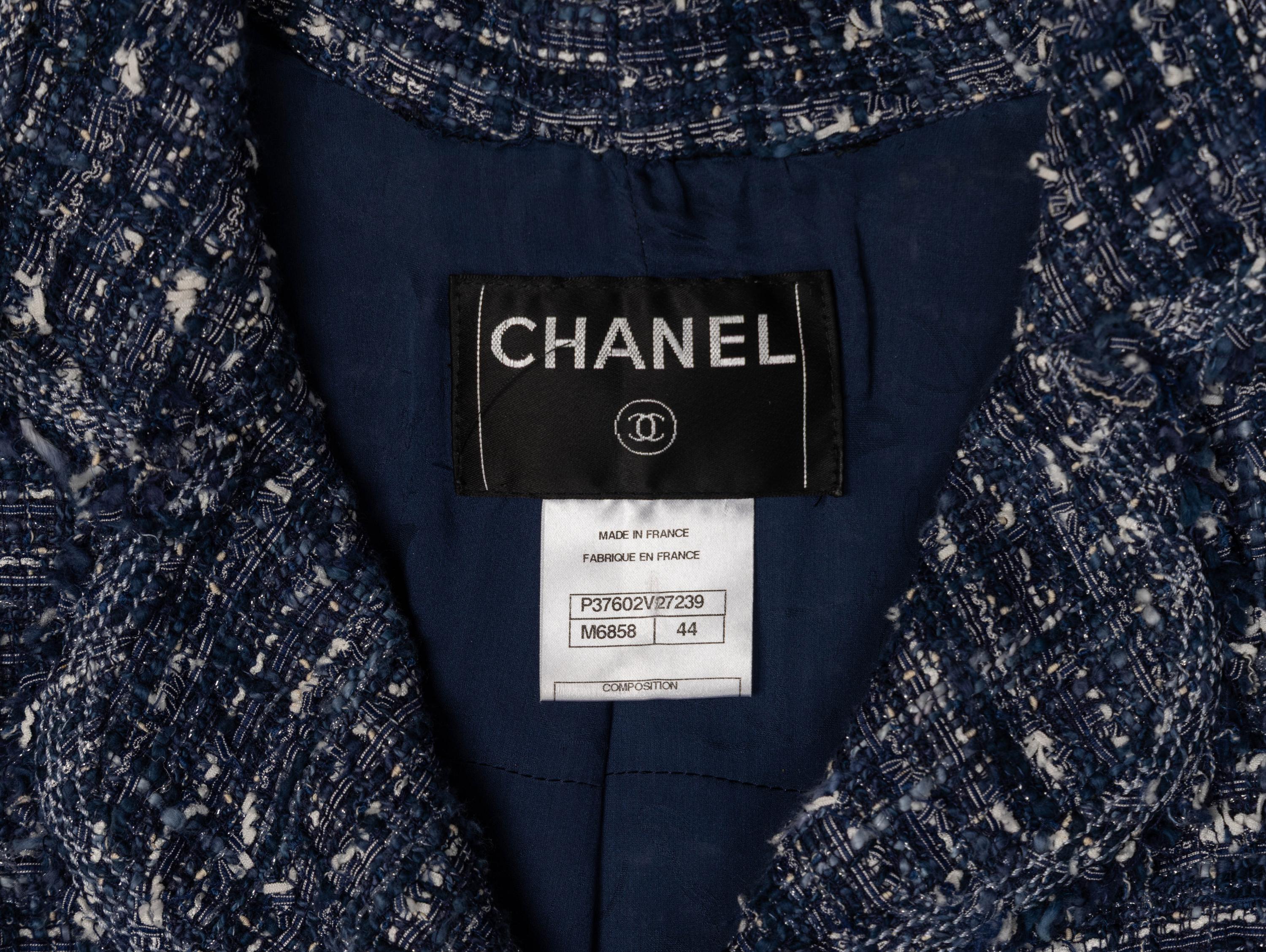 Chanel, Heathered Blue Fantasy Tweed Jacket