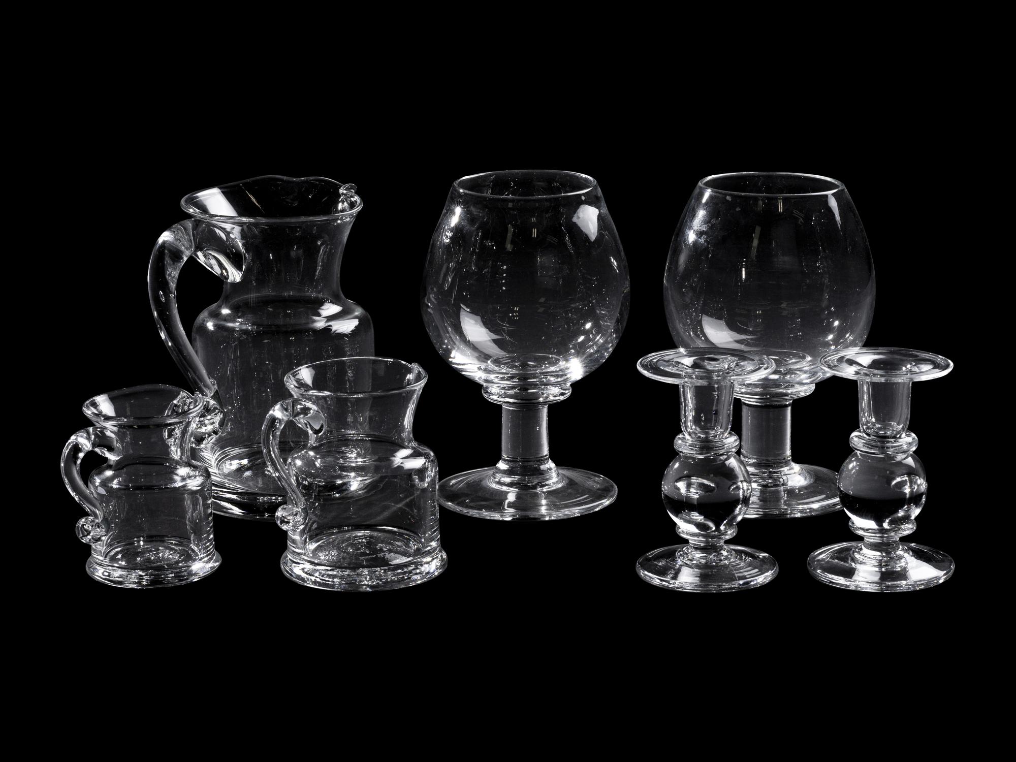 A Group of Simon Pearce Glass Barware