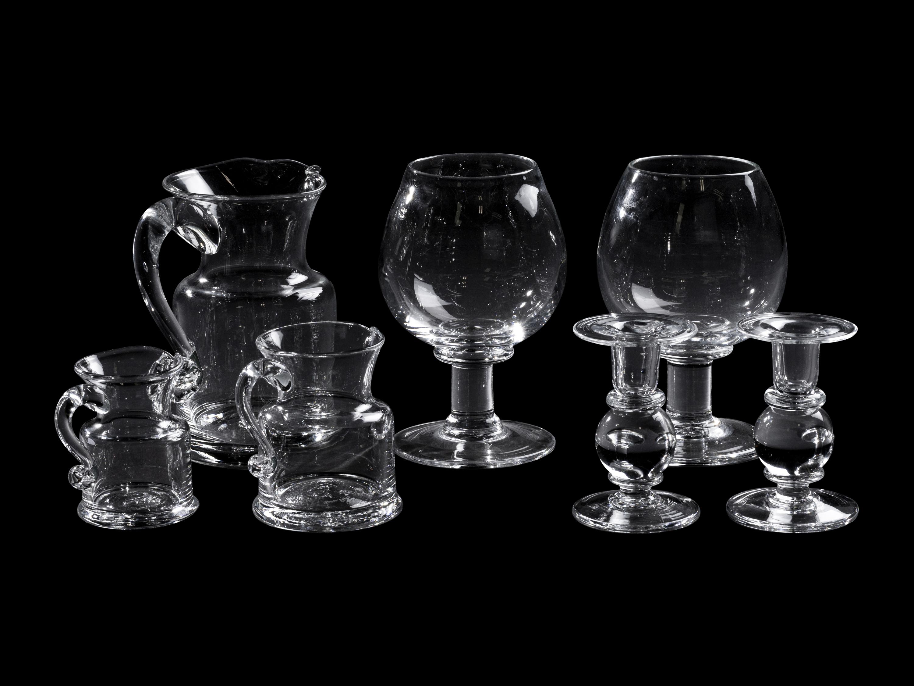 A Group of Simon Pearce Glass Barware