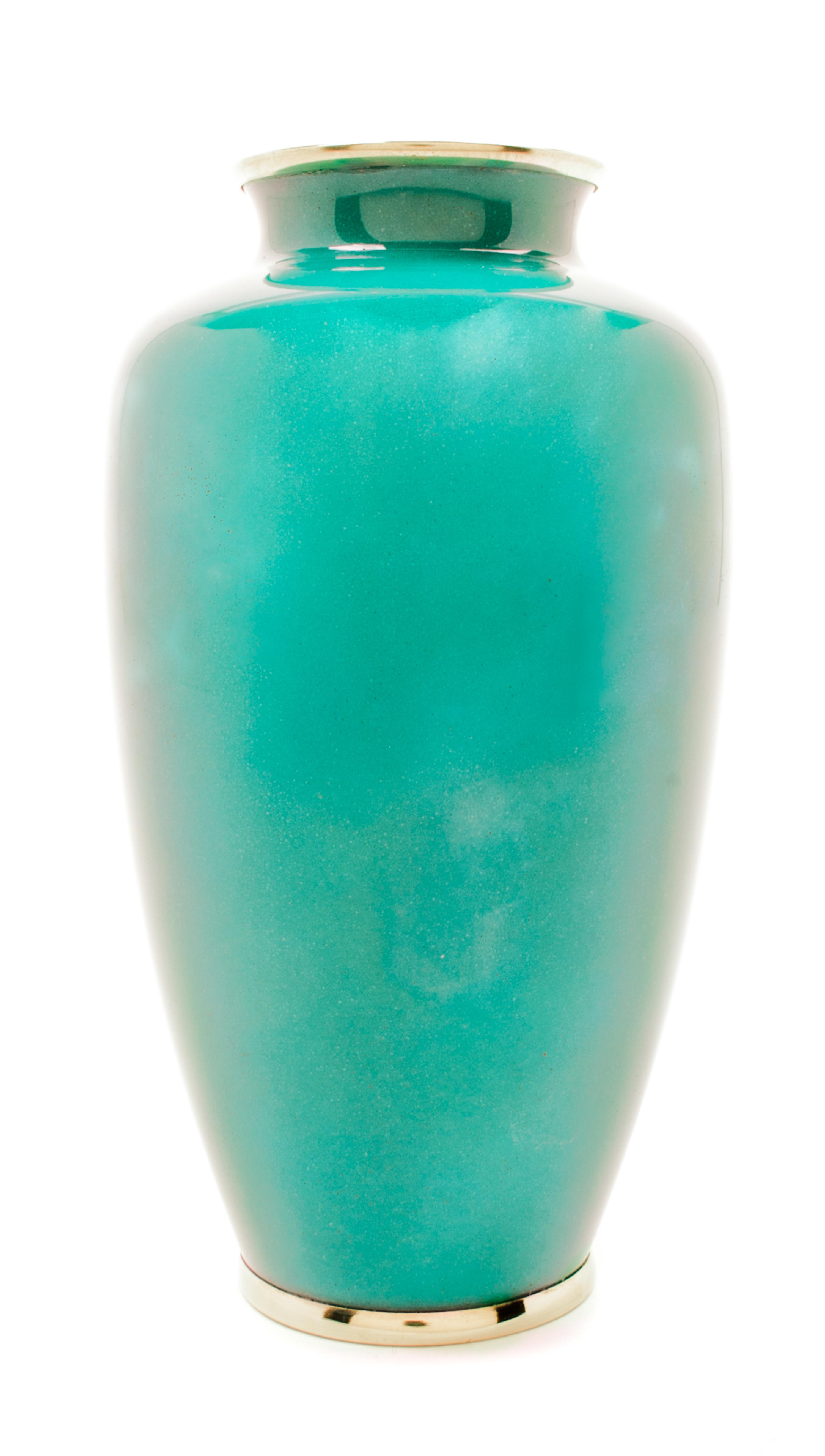 A Japanese Cloisonne Vase Height 7 inches.