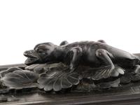 A French Japonisme Part-Ebonized Carved Rosewood Table Casket