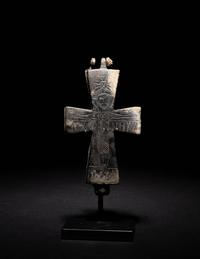 A Byzantine Bronze Reliquary Cross