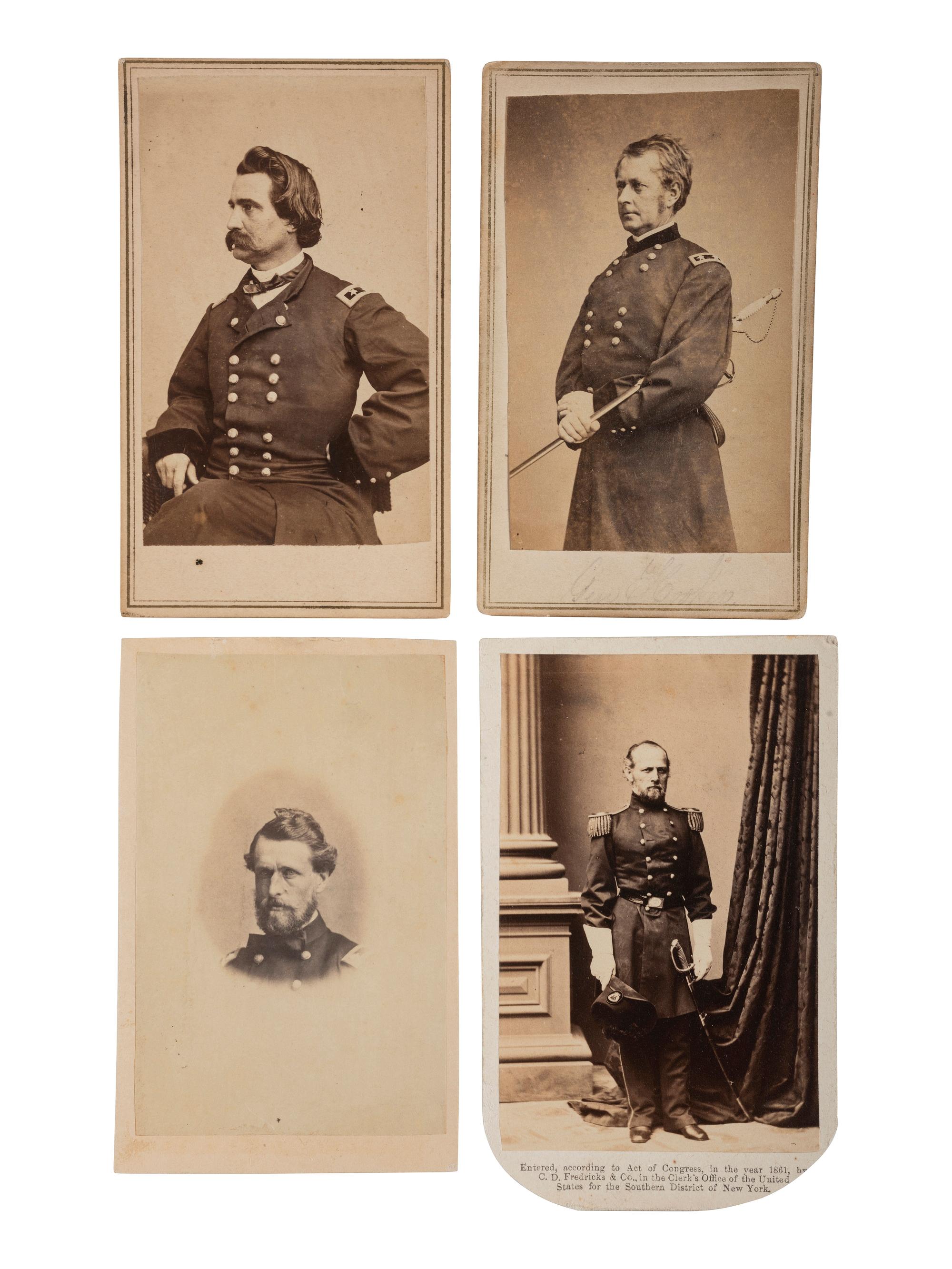 [CIVIL WAR - WESTERN THEATER]. A group of 8 CDVs of Union generals, incl. Grant, Halleck, Sherman, and Logan.