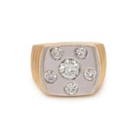 BICOLOR GOLD AND DIAMOND RING