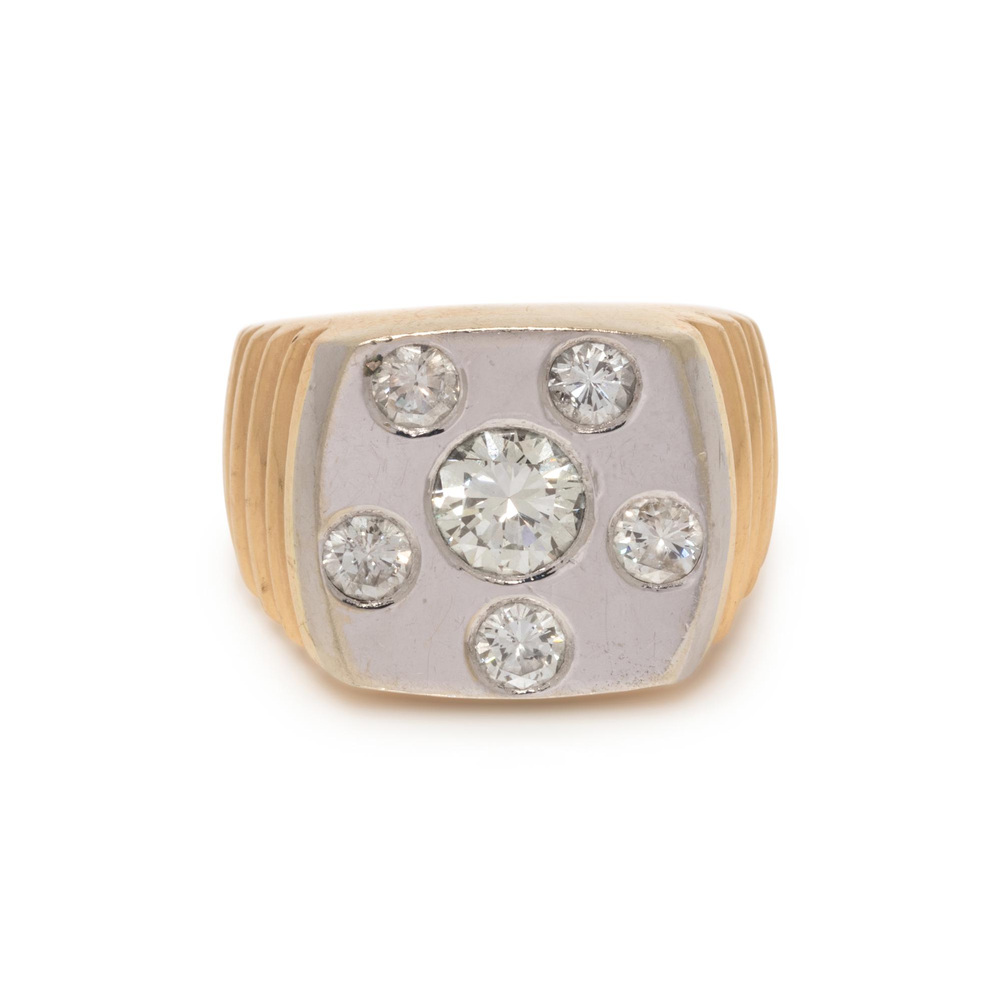 BICOLOR GOLD AND DIAMOND RING
