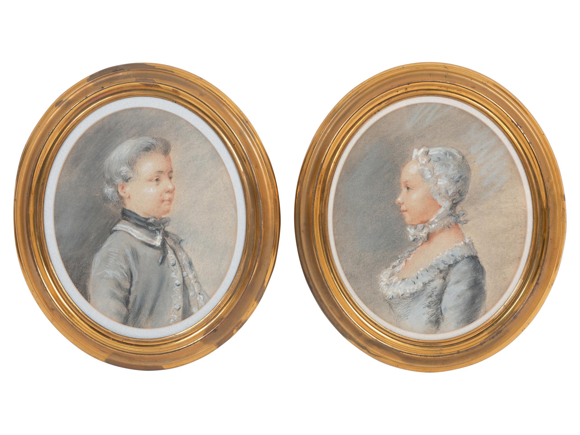 A Pair of French Pastel Portraits