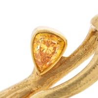 FANCY VIVID YELLOW-ORANGE DIAMOND AND BOULDER OPAL PENDANT