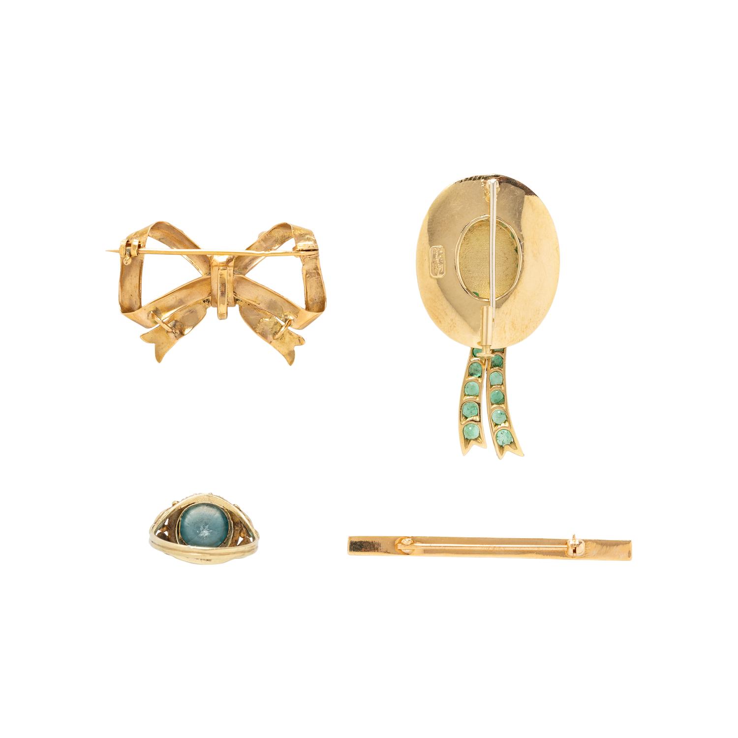 COLLECTION OF YELLOW GOLD AND MULTIGEM JEWELRY