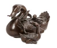 A Japanese Bronze Figure Length 8 1/2 inches.